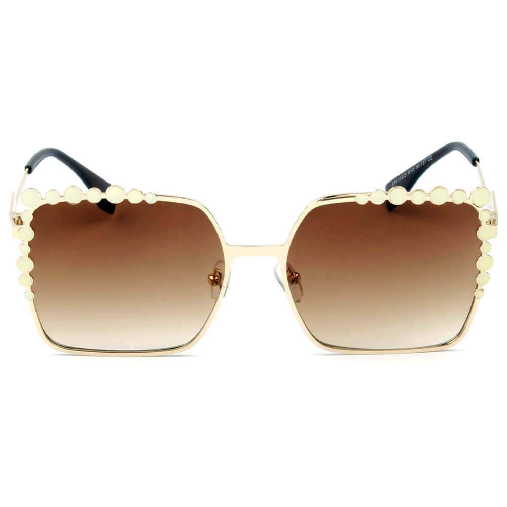 CHICO | Luxury Fashion Oversized Square Metal Frame Bubbles Sunglasses
