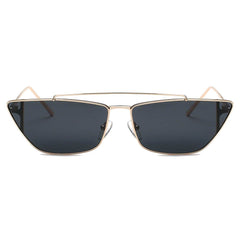 ESTEVAN | Women Metal Retro Flat Lens Rectangular Sunglasses