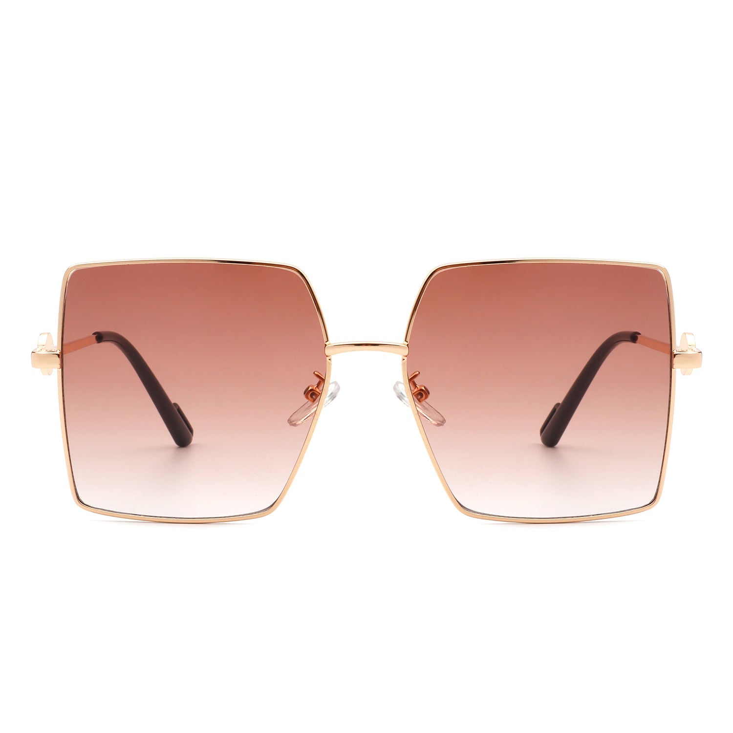 Benazia - Square Oversize Flat Top Large Tinted Women Fashion Sunglasses